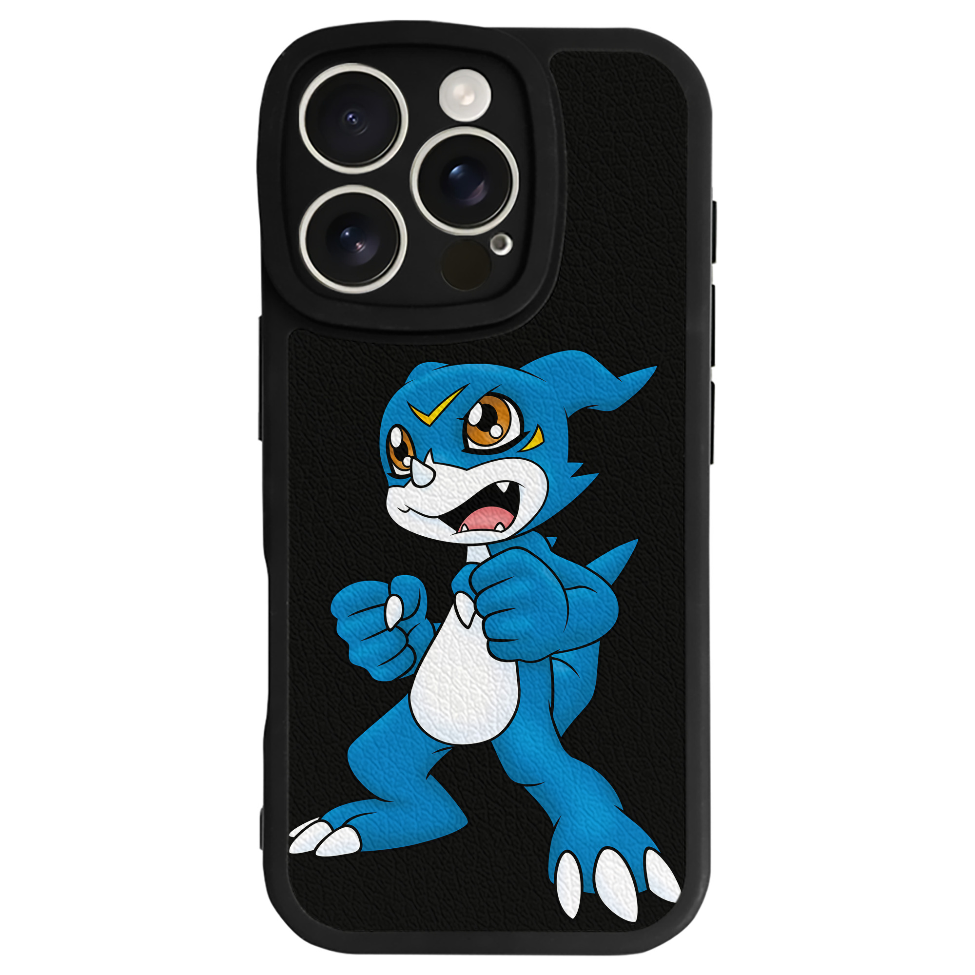 （画像用） Digimon デジタルモンスター/デジモン 【iPhone 16シリーズ対応】シリコンスマホケース（レザー調） 材質：シリコン